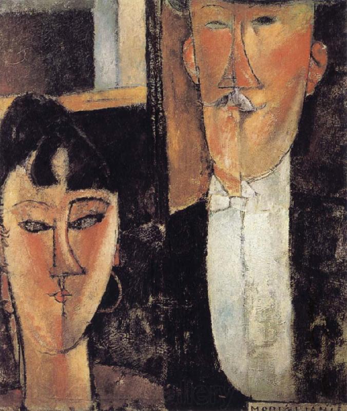 Amedeo Modigliani Bride and Groom Norge oil painting art